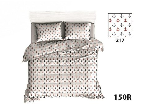 Poszewka bawełniana 50x60 R150 kotwice czerwone granatowe