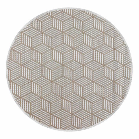 Dywan zewnętrzny Luz beżowy okrągły śr. 120 cm Domarex