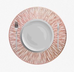 Podkładka pod talerz Zayne śednica 38 cm złota różowa Domarex