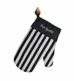 Rękawica kuchenna Bon Apetit 17x28 cm pasy granatowe Domarex