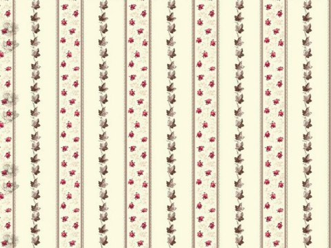 Poszewka bawełniana 50x60 kwiaty kremowa czerwona 1602N Classic