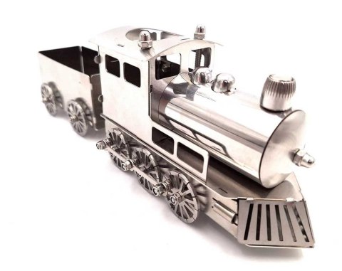 Srebrny Metalowy Model Pociągu