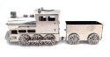 Srebrny Metalowy Model Pociągu