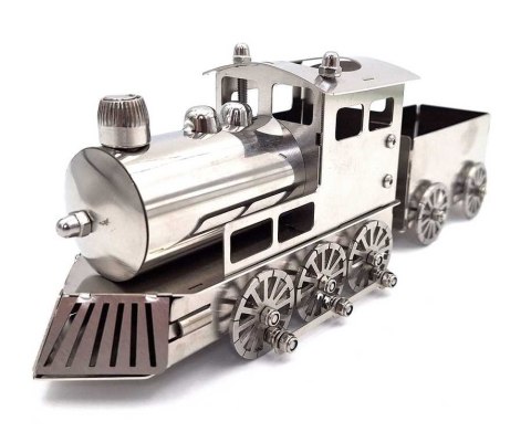 Srebrny Metalowy Model Pociągu