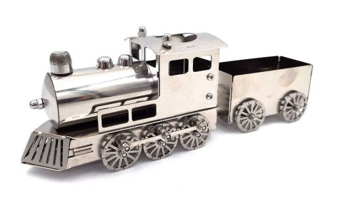 Srebrny Metalowy Model Pociągu
