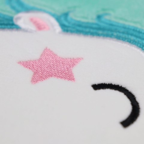 Koc poduszka 2w1 75x100 Jednorożec miętowy z mikrofibry Domarex