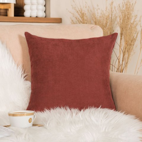 MILAS Poszewka dekoracyjna, 40x40cm, kolor 022 ceglasty - szyta w Polsce MILAS0/POP/022/040040/1