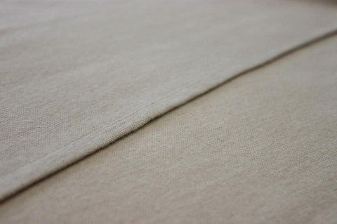 Prześcieradło flanelowe bez gumki 160x200 beżowe