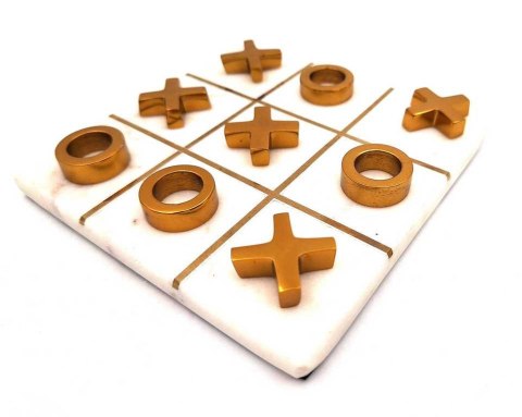 Kółko i krzyżyk na podstawie marmurowej - 1598