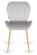 Krzesło tapicerowane MONTI VELVET GREY GOLD II GATUNEK