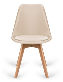 Krzesło skandynawskie MONZA GRANDE BEIGE VELVET