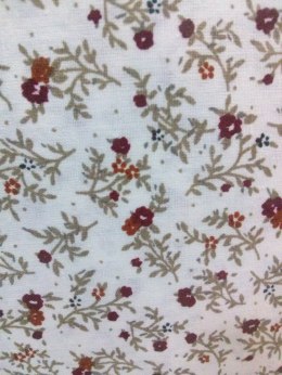 Pościel bawełniana 160x200 1115E łączka brązowa na kremowym tle