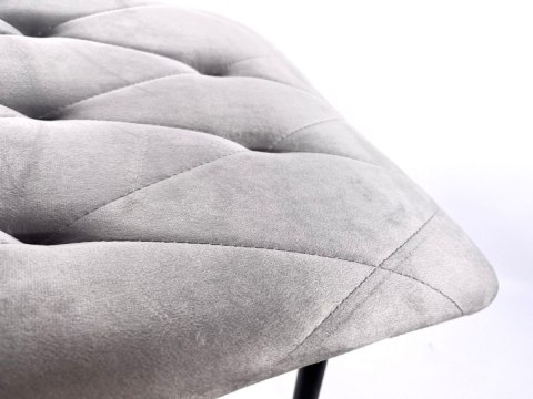 Krzesło tapicerowane BORGO VELVET LIGHT GREY SILVER