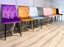 Krzesło tapicerowane BORGO VELVET PURPLE SILVER