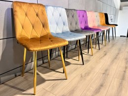 Krzesło tapicerowane BORGO VELVET TRUFLE SILVER