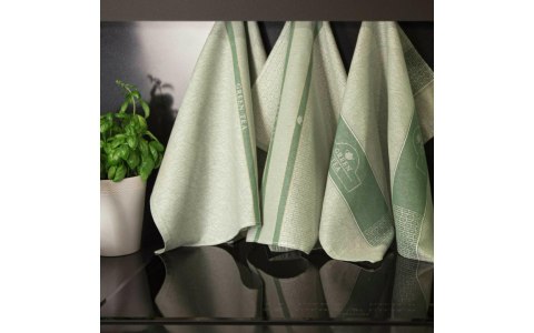 Komplet ścierek kuchennych 3szt Green Tea zielony w pudełku Zwoltex 23