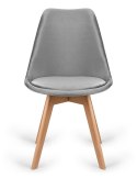 Krzesło skandynawskie MONZA GRANDE Zestaw 4 sztuki GREY VELVET