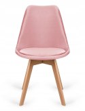 Krzesło skandynawskie MONZA GRANDE Zestaw 4 sztuki PINK VELVET
