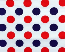 Pościel bawełniana 160x200 219d=1038E Grochy granatowo-czerwone