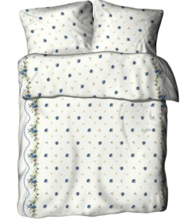 Pościel z bawełny 160x200 361E Bordiura Niebieska Nowość