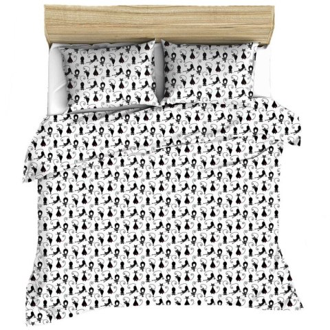 Pościel z kory 160x200 998E Koty Kotki Kotek na zamek 100% bawełna