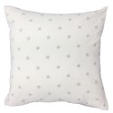 Poszewka bawełniana 50x70 R009 szara biała gwiazdki grochy 126N 45N
