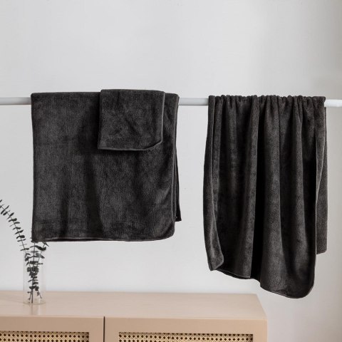 Ręcznik szybkoschnący 80x180 Active czarny z mikrofibry 380g/m2