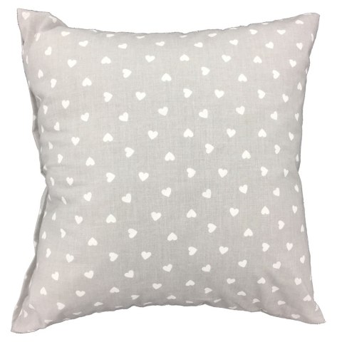 Poszewka bawełniana 40x60 R112 biała szara serca serduszka 275D 274D