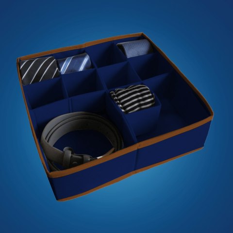 BLUE niebieski organizer do szuflady 11 przegród 30,5x30,5x10cm