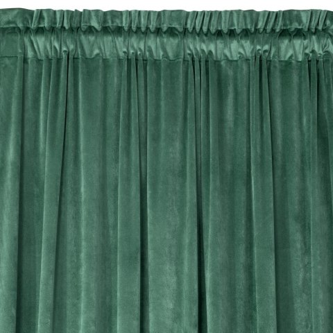 Zasłona gotowa na taśmie 135x270 Rosa zielona ciemna welurowa D91