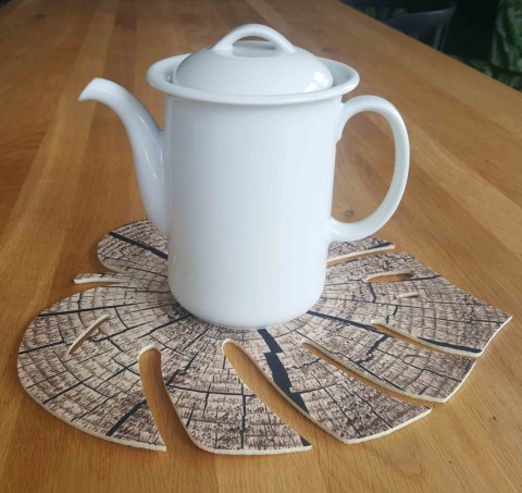 Podkładka Monstera M 33x33 cm gr. 4 mm - Dąb