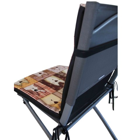 Poduszka wodoodporna na krzesło z oparciem TIP 80x40 cm Pexeso Beige