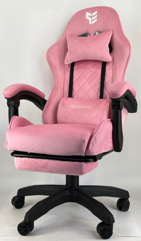 Fotel obrotowy gamingowy HERO POKER PRO PINK SWEET ALCANTARA