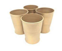 Komplet 4 kieliszków - mosiądz, mat - SEK