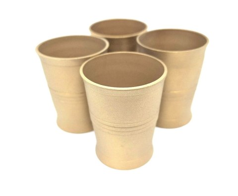 Komplet 4 kieliszków - mosiądz, mat - SEK