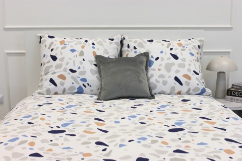 Pościel bawełniana 160x200 Lastryko biała kolorowa I24