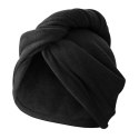 Turban ręcznik do włosów Active czarny mikrofibra