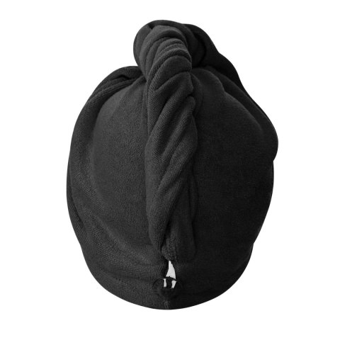 Turban ręcznik do włosów Active czarny mikrofibra