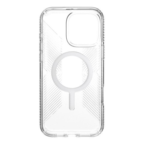 Speck Presidio Perfect-Clear Grip MagSafe - Etui iPhone 16 Pro Max (Clear / Chrome Finish / Serene Silver)