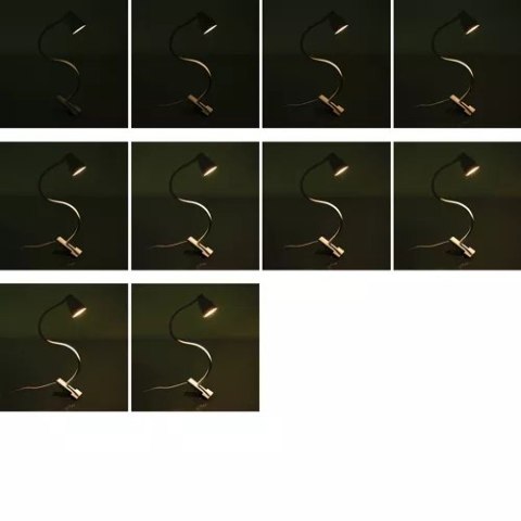 Lampka biurkowa z klipsem- biała Izoxis 19455