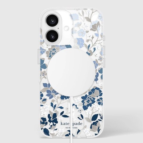 Kate Spade New York Protective Gems MagSafe - Etui iPhone 16 (Flowerbed Blue)