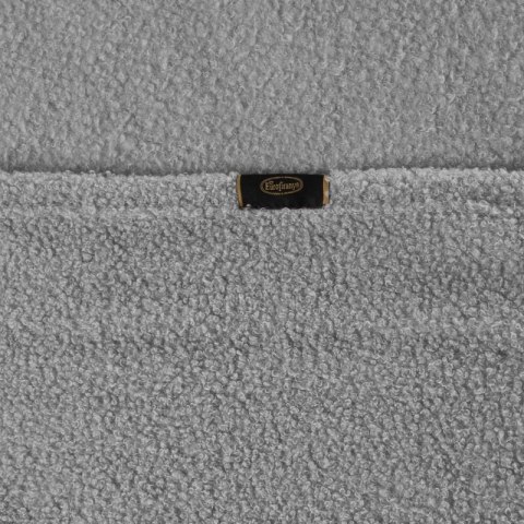 Koc narzuta 150x200 Bukla srebrny baranek z mikrofibry Eurofirany