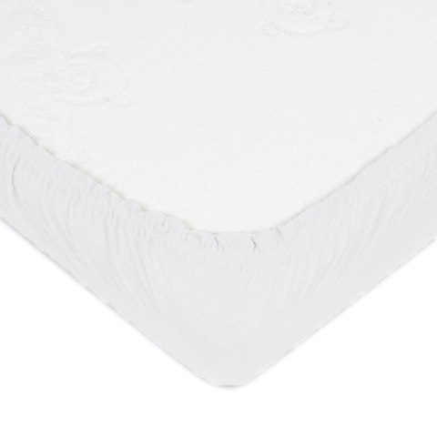 Prześcieradło muślinowe z gumką 90x200 białe 01 Muslin