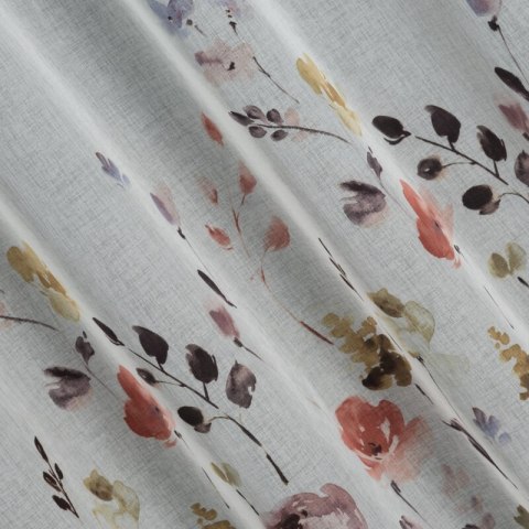 Zasłona 140x250 Lavin biała pudrowa gotowa na przelotkach D91 A A