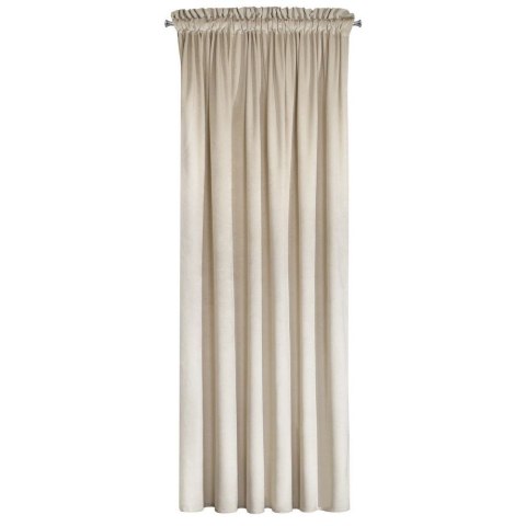 Zasłona gotowa na taśmie 135x270 Rosa beżowa welurowa D91