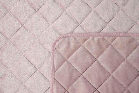 Narzuta dekoracyjna 200x220 Pierre różowa pudrowa welurowa geometria