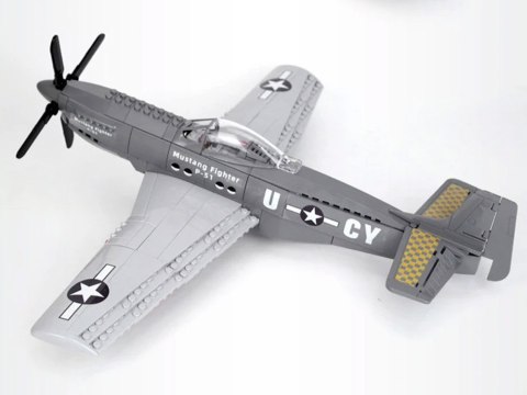 Klocki techniczne Samolot bojowy P-51 Mustang Fighter 256 ele ZA4624