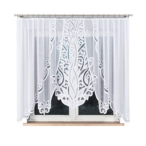 POLA Firanka żakardowa gotowa, szerokość 300 x wysokość 160cm, kolor 001 biały 019368/FBL/001/300160/1
