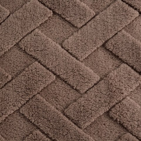 Koc narzuta 170x210 Caro beżowy ciemny z mikrofibry D91