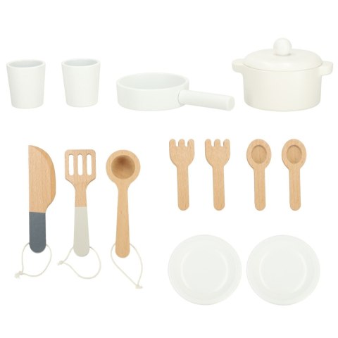 Kuchnia dla dzieci drewniana MDF LULILO FLORA akcesoria różowa 82cm